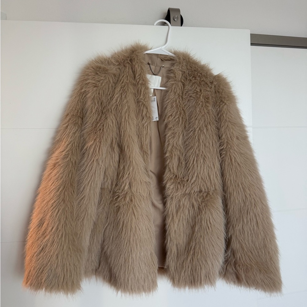 H&M Beige Teddy Jacket